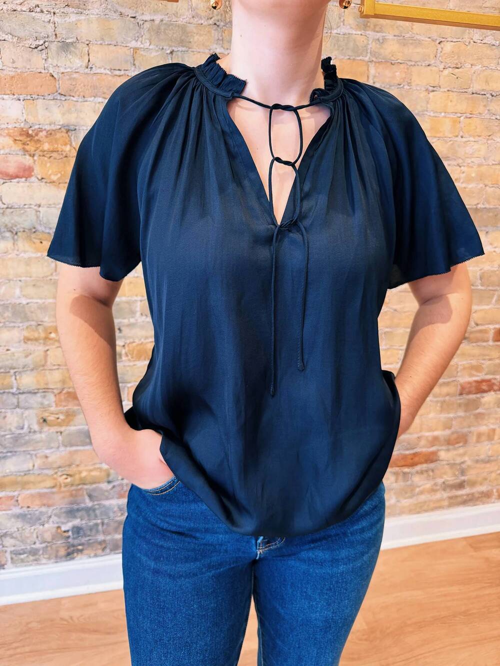 NEW GRADE & GATHER bristol top in green